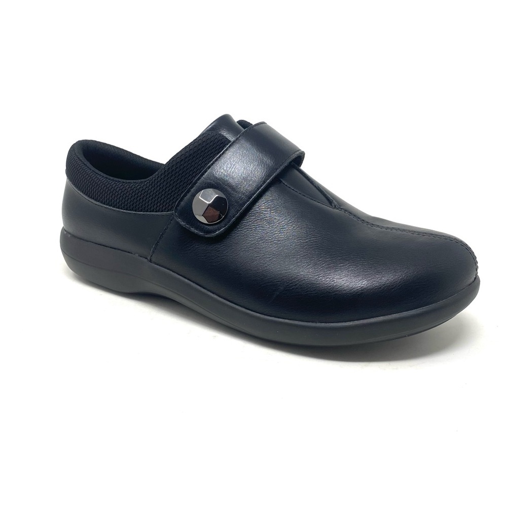 Alegria Danni Jet Black Vegan Slip On Shoe Slip Resistant Comfort Professional